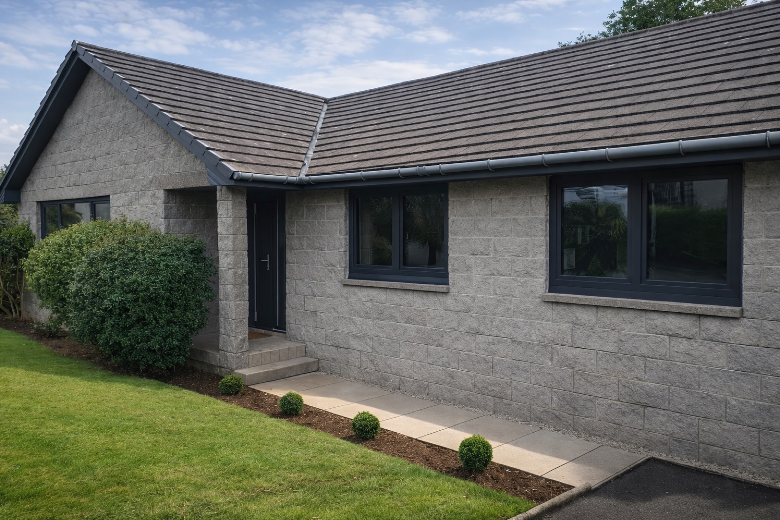 A Scottish home fitted with LUMA PRIME windows and a modern entrance door